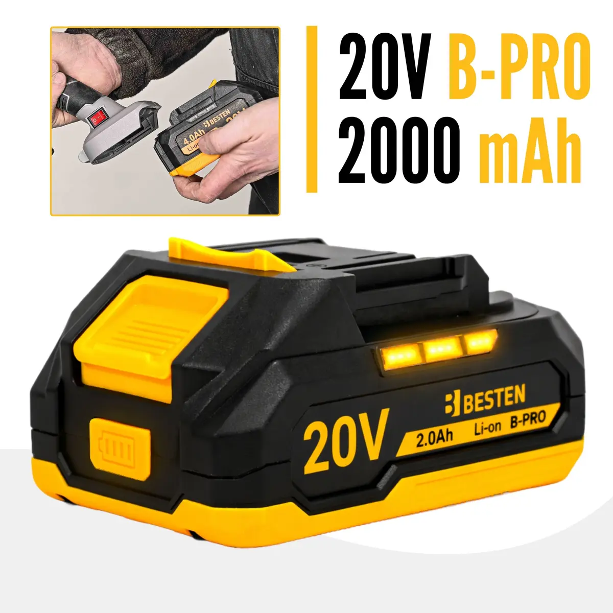 Akumulator BESTEN B-PRO 20V 2000 mAh